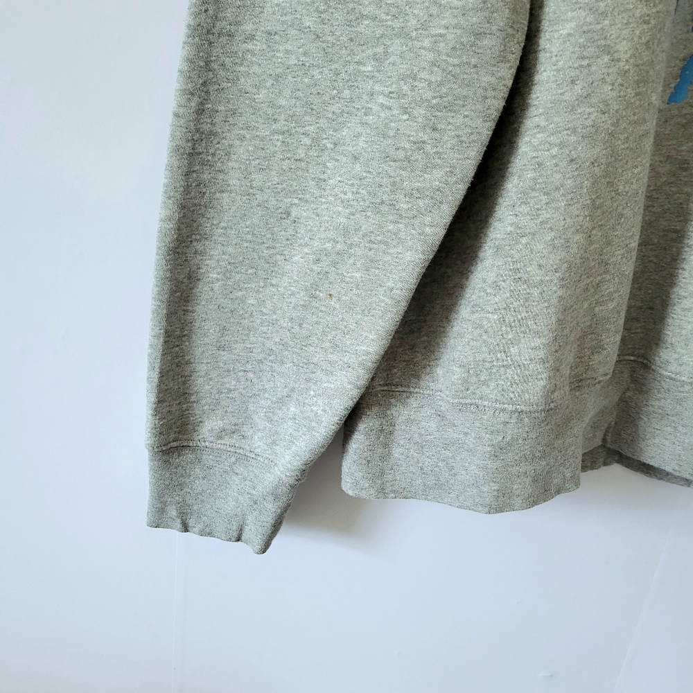 Men's Polo Ralph Lauren Big Pony Splash Paint Effect Grey Crewneck Sweatshirt L - Picture 3 of 6
